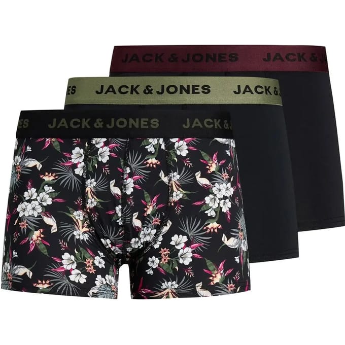 Boksers Jack & Jones Flower Microfiber (x3)