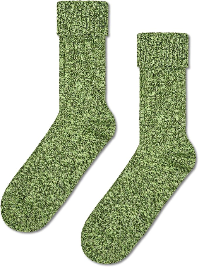 Happy Socks Folded Cuff Sock - unisex sokken - groen - Unisex - Maat: 36 - 40