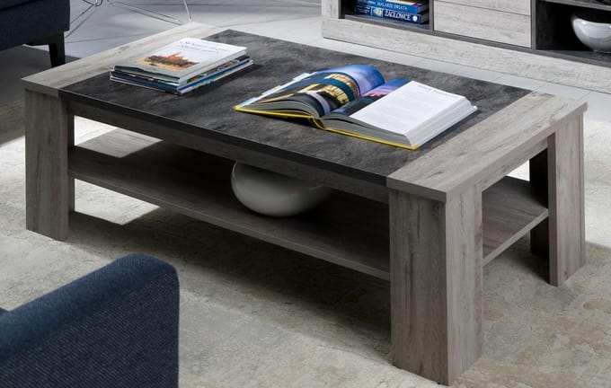 Belfurn - Salontafel Tomas 130 x 67 cm in grijze eik