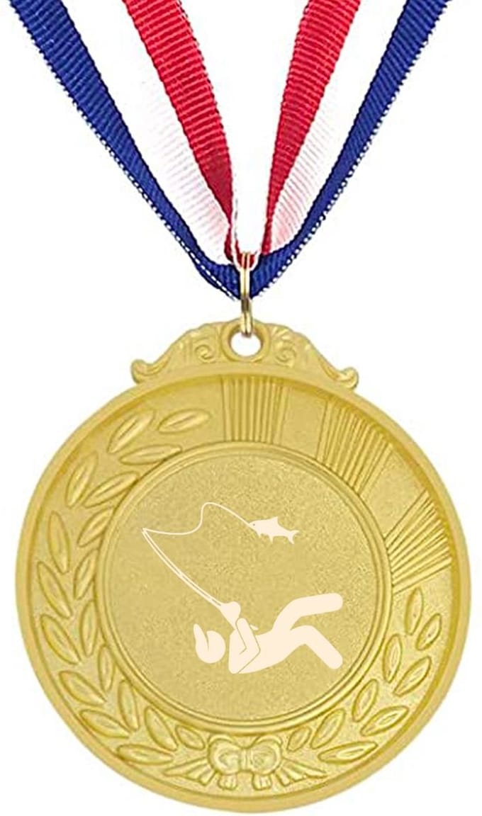 Akyol - vissen medaille goudkleuring - Vissen - de vis liefhebber - vis - dier