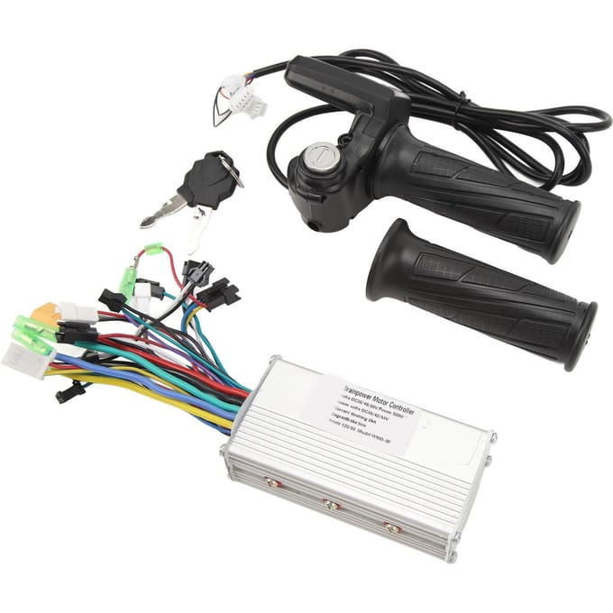 Elektrische Fiets Controller Set 36V 48V 500W 28A Sinusgolf 3 Modi Borstelloze Controller 805 Paneel Draaigasgreep Fiets black