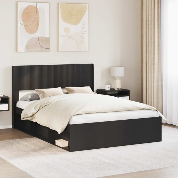 vidaXL - Hoofdbord - Zwart - PB