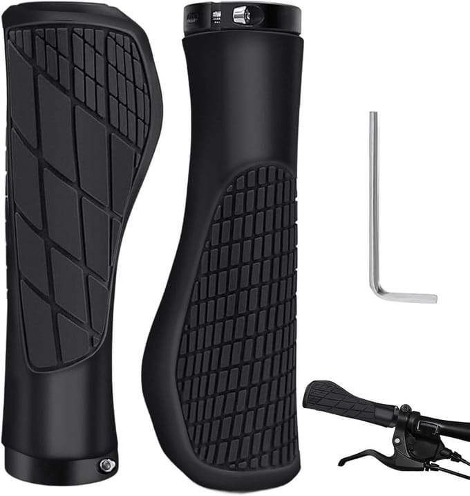 Fietsgrepen - Handgrepen Stuur - Comfortabel Fietsen - Ergonomisch Antislip - 22.2 mm - Zwart