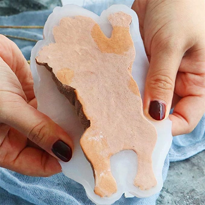 Hond siliconen mal 3D Shar Pei hond mal DIY taartdecoratie mousse mal schattige chocolade gelei ijs L white
