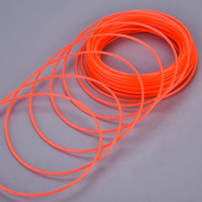 Fil rond pour débroussailleuse, coupe-bordure, rouge 2,4 mm*15 m