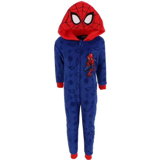 Spiderman Onesie - Maat 110/116 - Polyester - Blauw - Jongens