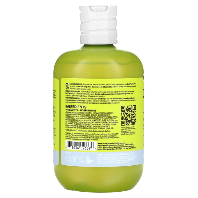 DevaCurl, Low-Poo Delight, mild foaming cleanser for lightweight hydration, 12 fl oz (355 ml) yellow