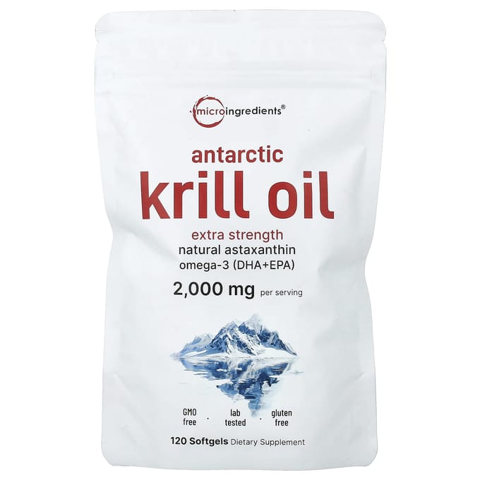 Micro Ingredients, Antarctische Krillolie, 120 Softgels (1000 mg per softgel)