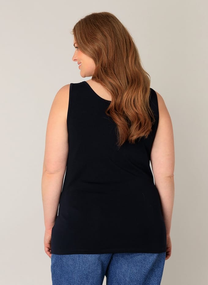 BASE LEVEL CURVY Yuppie Top - Dark Blue - maat X-0(44)