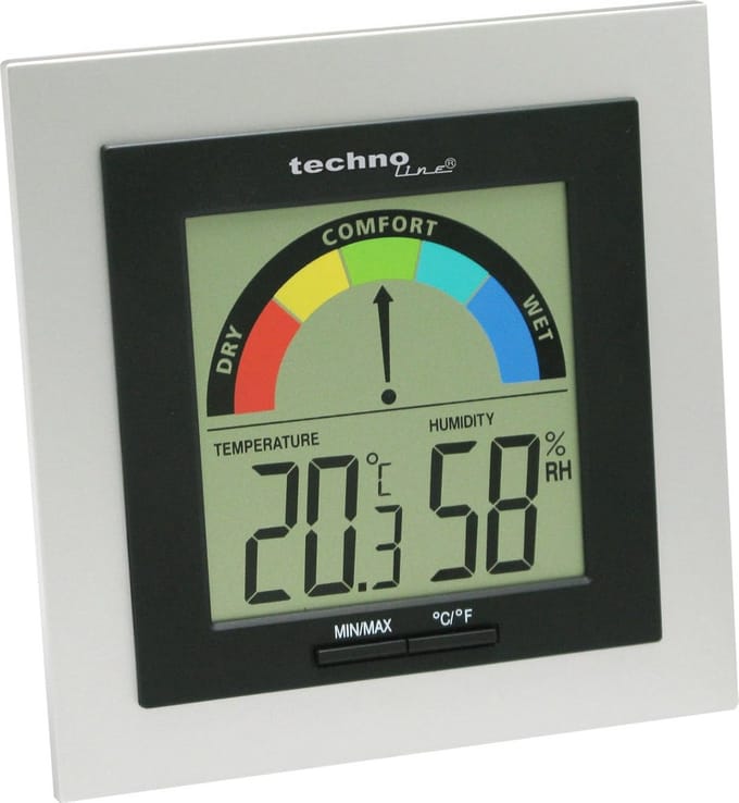 Weerstation met temperatuur, luchtvochtigheid en luchtkwaliteit