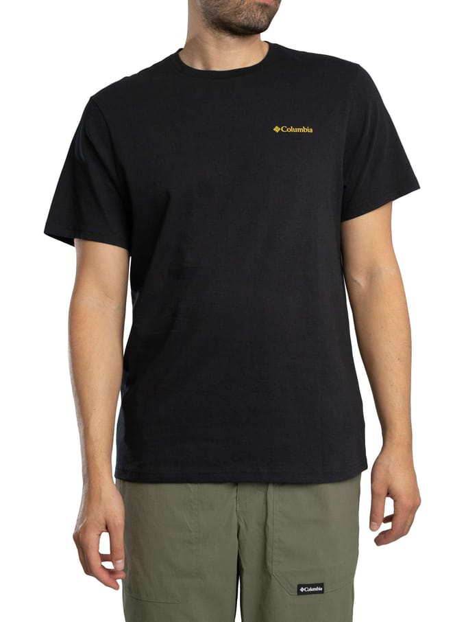 Columbia Grafisch T-Shirt Met Logo Op De Achterkant, Zwart