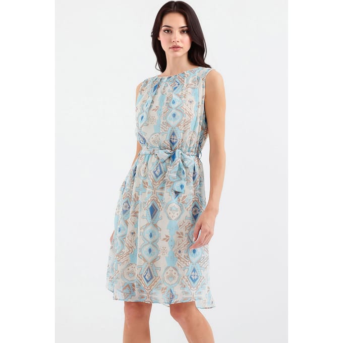 Mini-jurk met striksluiting en strikdetail
