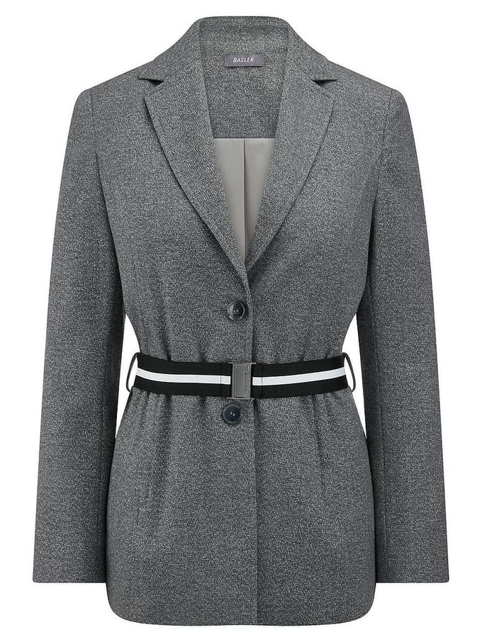 Iets verlengde blazer Van BASLER grijs