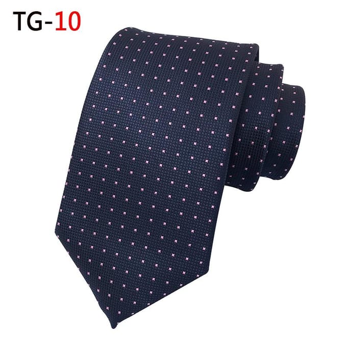 Ruit Polkadot Stropdas Formele Kleding Zakelijk Werk Casual Stropdas black