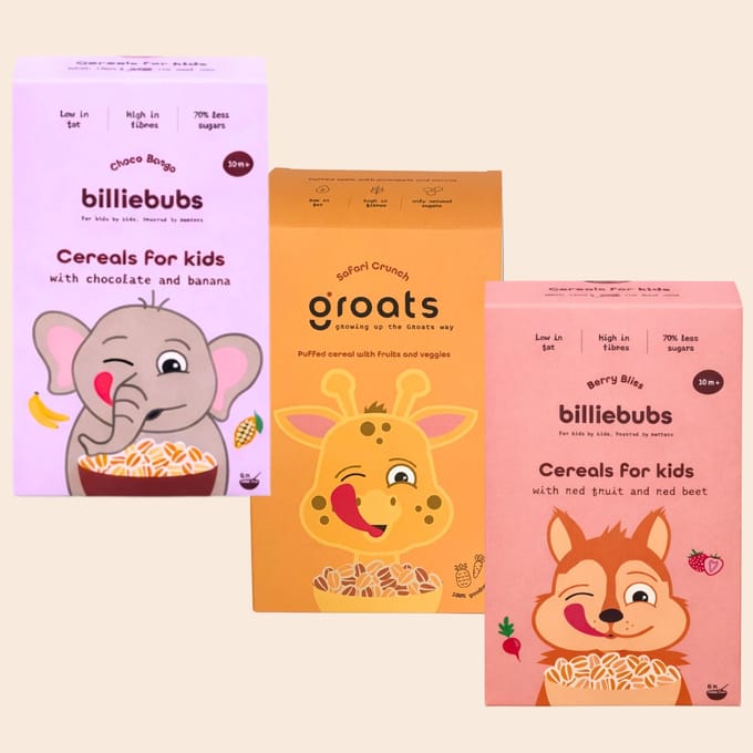 Billiebubs - Cereal pack - vanaf 30 maanden - Berry bliss, Choco bongo