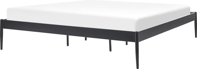 VAURS - Tweepersoonsbed - Zwart - 180 x 200 cm - Staal