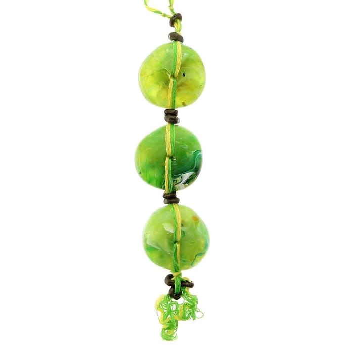 Behave - Groene Ketting met Hanger van Glaskralen - 74 cm