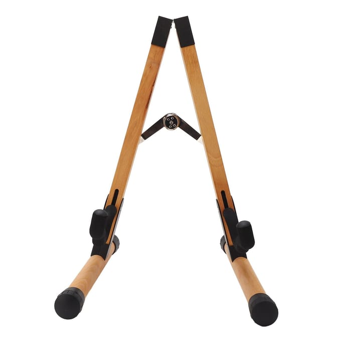 Gitaarstandaard A-frame Opvouwbaar IJzer Draagbaar Ukulele Instrumentenstandaard voor Opslag Display brown