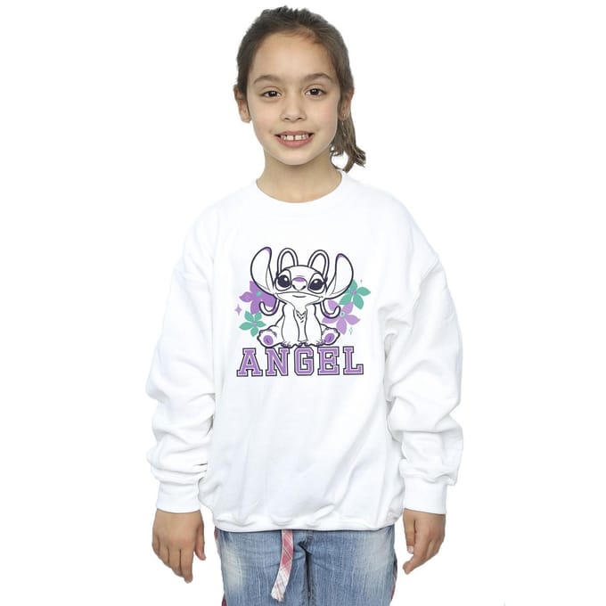 Disney Meisjes Lilo & Stitch Engel Sweatshirt (Wit)