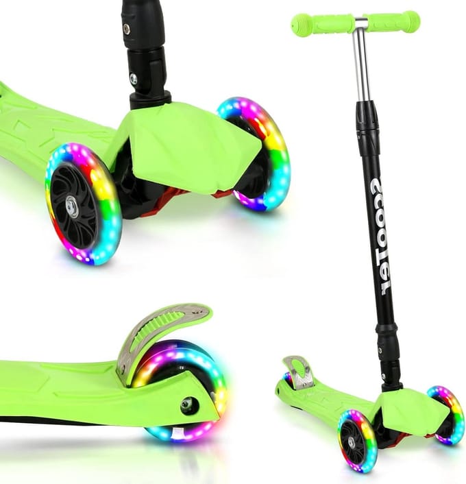 Children's Scooter from 3 Years Old City Scooter with Large Wheels Height Adjustable and Foldable Scooter for Children Various Styles