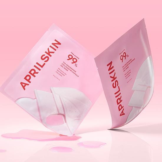 [APRILSKIN] Masque gel TXA Niacinamide Collagène 99 Capsules 30 g * 4 unités pink