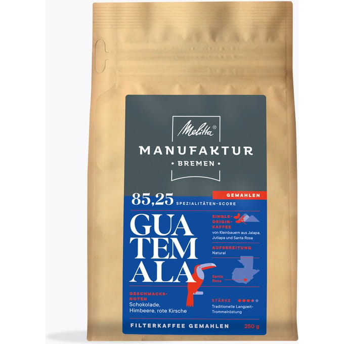 Melitta® Manufaktur Bremen Guatemala Natural koffie gemalen Single Origin 250g