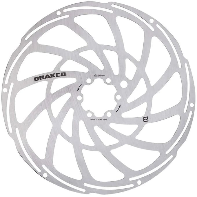 Brakco Xsc 6b Reinforced E-bike 2 Mm Remschijf Zilver 220 mm