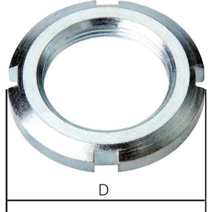 Moer met gleuf voor 40 mm ronde cilinder M38 x 1,5