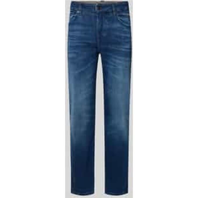 Straight fit jeans van katoenmix, model 'RE.MAINE'