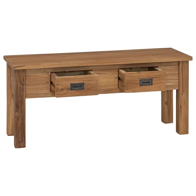 vidaXL - Halbankjeje - massief - teakhout - 90x30x40 - cm