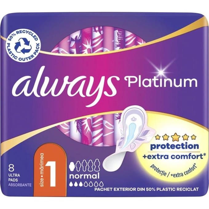 Altijd Platinum Maandverband Normaal Plus 8St