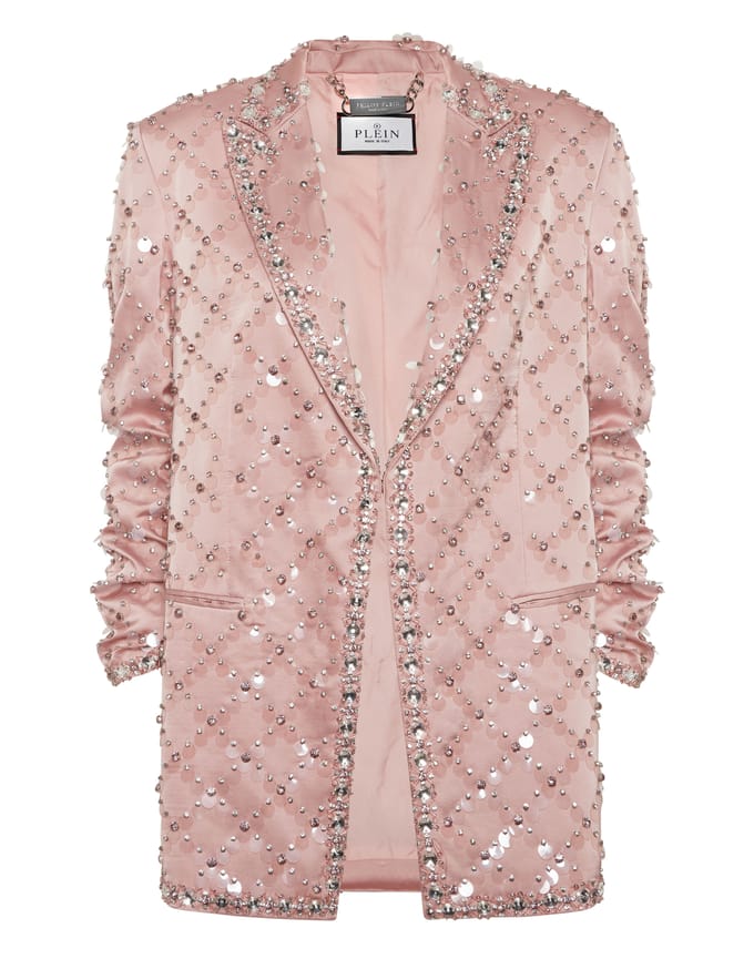 Blazer Boyfriend Fit Plein Paillettes