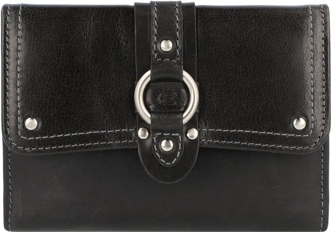Esquire Denver Portemonnee RFID Leer 13,5 cm - Dames - Horizontaal - schwarz
