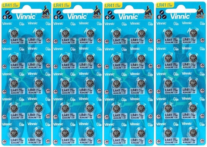 Vinnic LR41 - Batterijen - Alkaline Knoopcel Batterij 40 Stuks