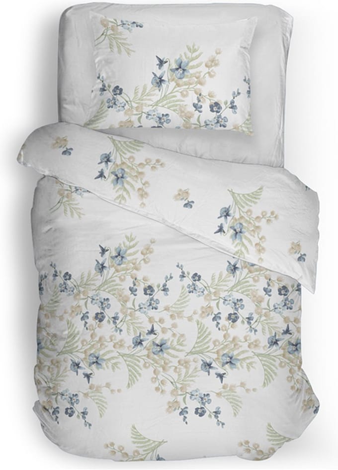 Snoozing Gwenny Dekbedovertrek - Eenpersoons - 140x200/220 cm - Blauw