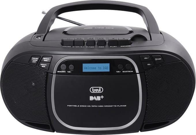 Trevi CMP 576 - Draagbare Stereo - Digitale Ontvanger DAB / DAB+ - Trix-display - Geheugenstations -