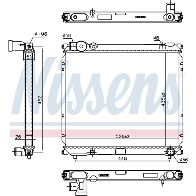 Radiator, motorkoeling NISSENS 64179