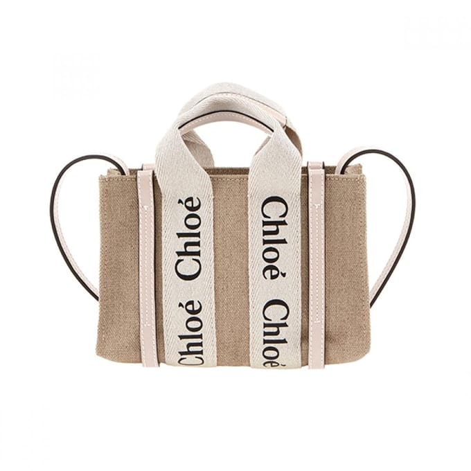 Chloe Woody Mini Top Handle Tote Tas 6j5 Chc22ap237i26 CHC22AP237I26 6J5 white