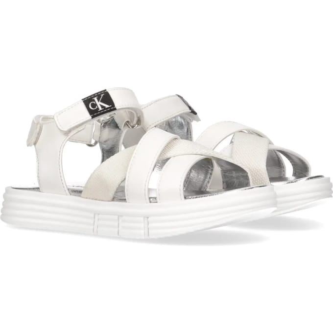 Leren sandalen voor kinderen in jeanslook