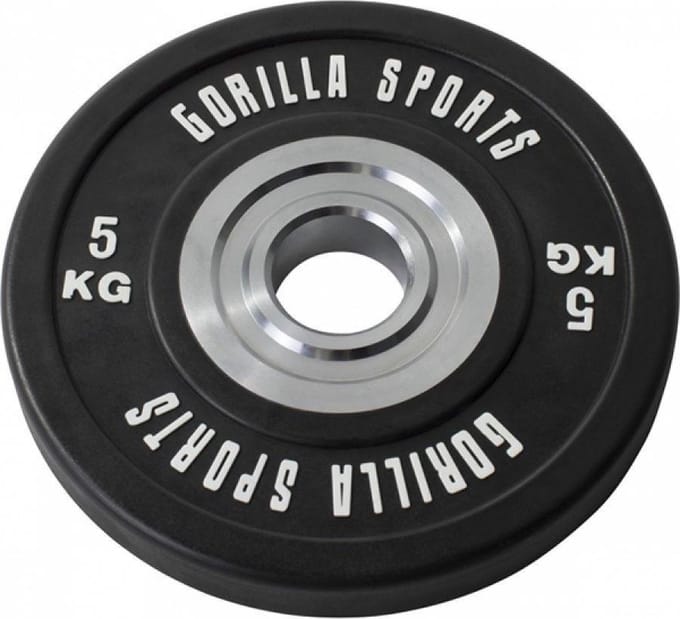 Gorilla Sports Bumper Plate - Halterschijf - 5 kg - Gietijzer - 50 mm