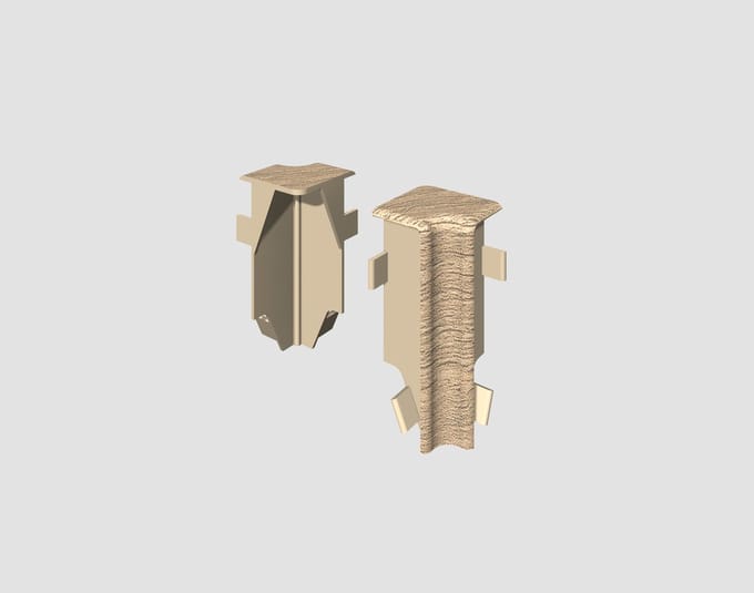 EGGER in hoekelement voor 6 cm plint KUBUS Eiken middelbruin