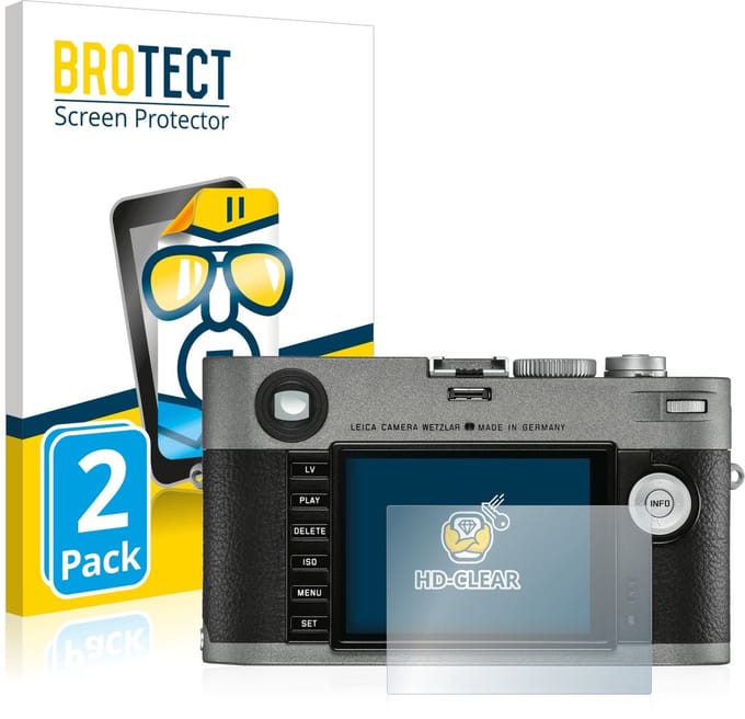 BROTECT - Screenprotector voor Leica M-E Typ 240 2019 - Folie Beschermfolie transparant 2 Stuks