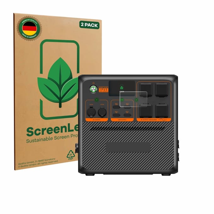 2 Stuks Screenprotector voor Bluetti AC240P - Hoogwaardige Beschermfolie transparant