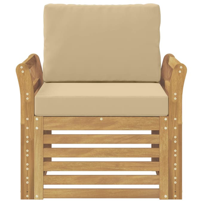 vidaXL - Buiten - bank - set - Polyester - Wit