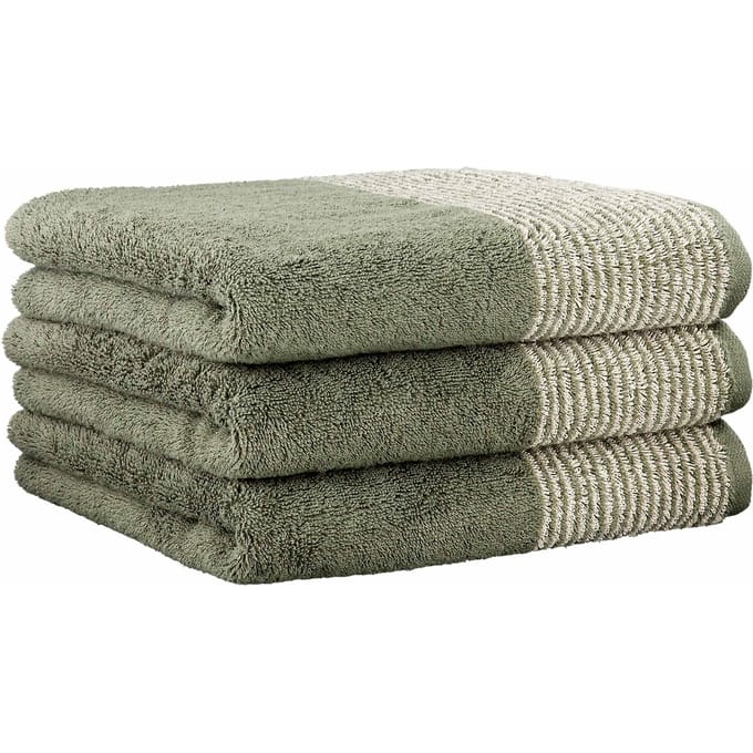 Cawoe Handdoek Luxury Home Two-Tone Een maat, 50x100 Set van 3