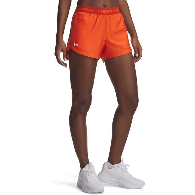 Under Armour Tech Play Up Short voor tennisballen Dames-oranje