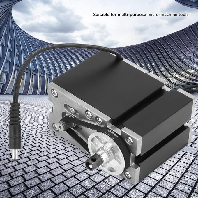 60W 12V Hoog Vermogen Aluminiumlegering Motor Reductiekast Voor Multifunctionele Micro Machinegereedschap