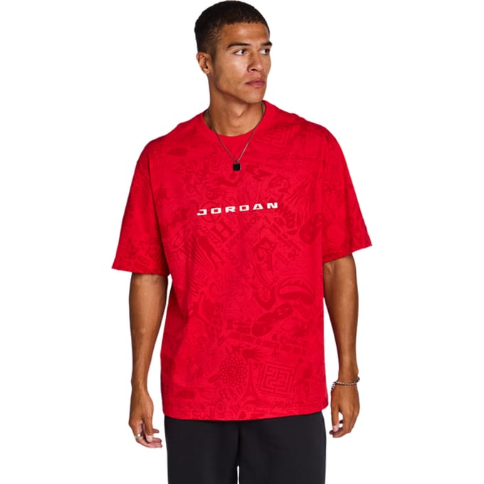 Jordan Brooklyn T-shirts Heren - Rood - Maat S - Katoen Jersey