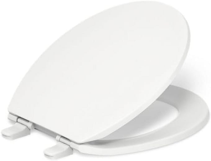 Ronde Toiletbril met Deksel Wit - Universele Pasvorm en Snelmontage