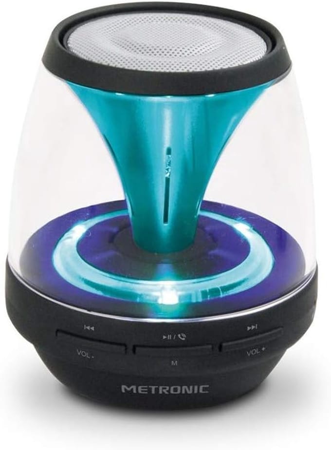 Draadloze Bluetooth Speaker met Lichteffecten en Ingebouwde Microfoon - Zwart